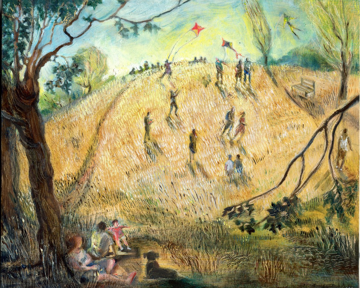 Kites on Parliament Hill, 2003 by Mary Kuper