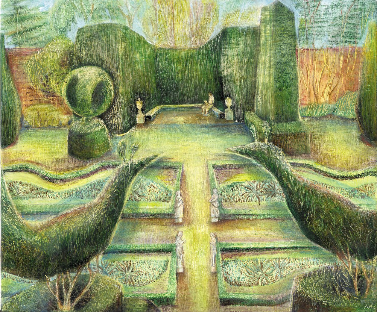 The Long Garden, Cliveden, Birds by Mary Kuper