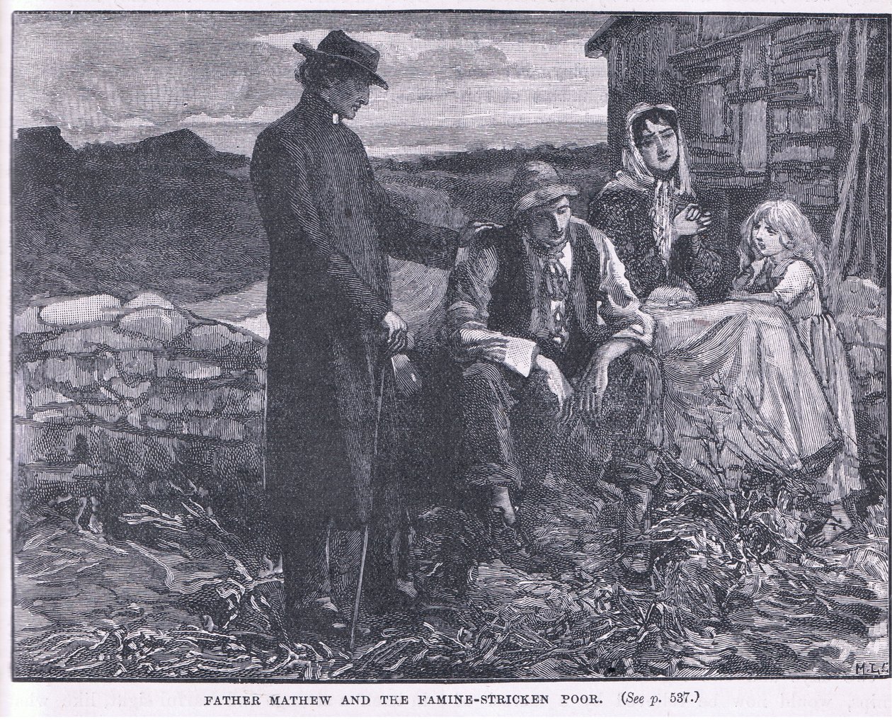 Father Matthew and the famine stricken poor AD 1845 by Mary L. Gow