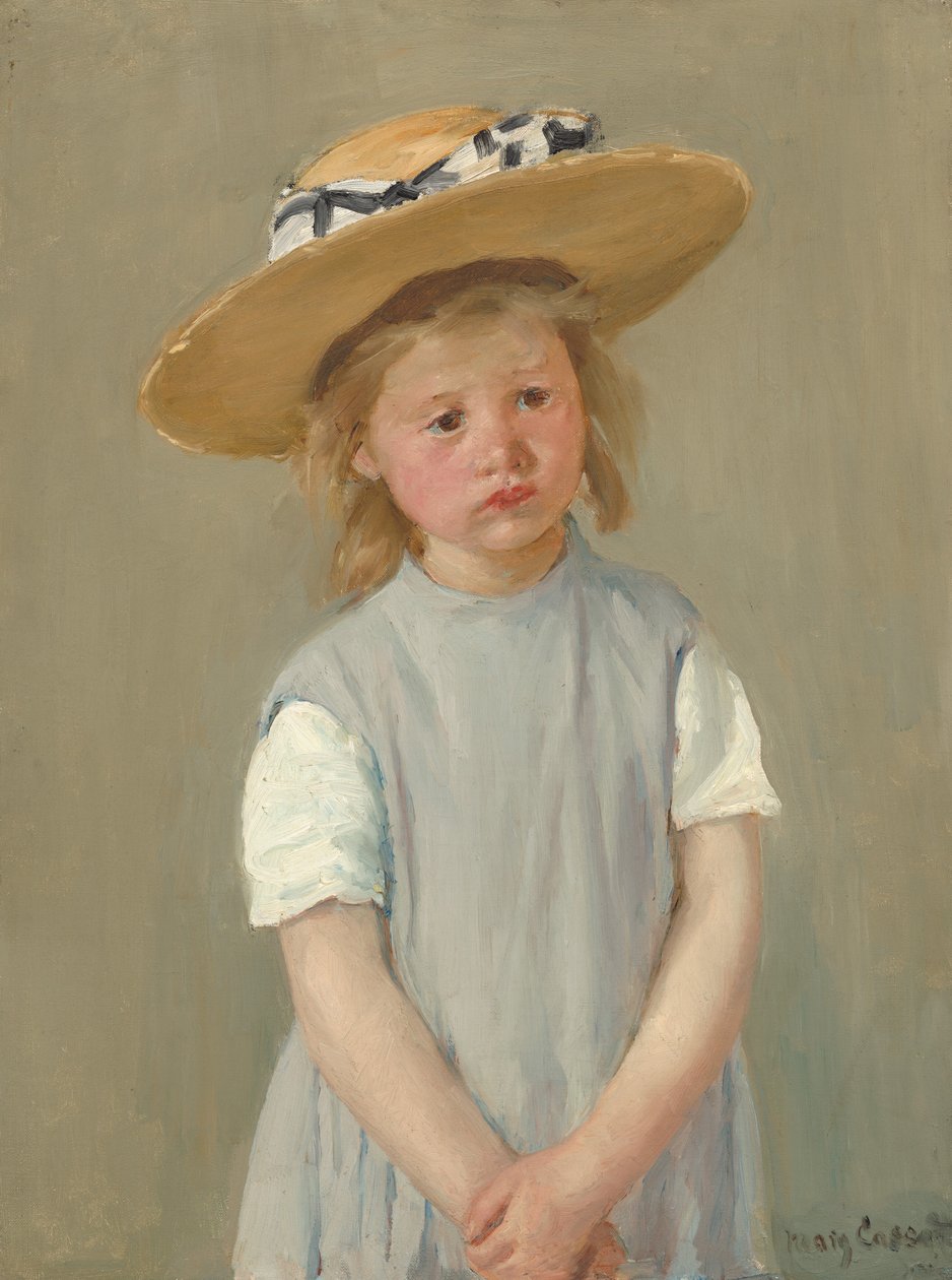 Child in a Straw Hat, c.1886 by Mary Stevenson Cassatt