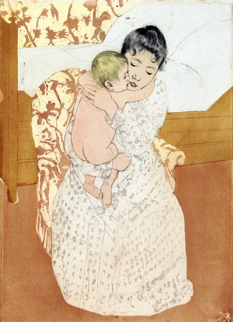 Maternal Caress (1891) by Mary Stevenson Cassatt