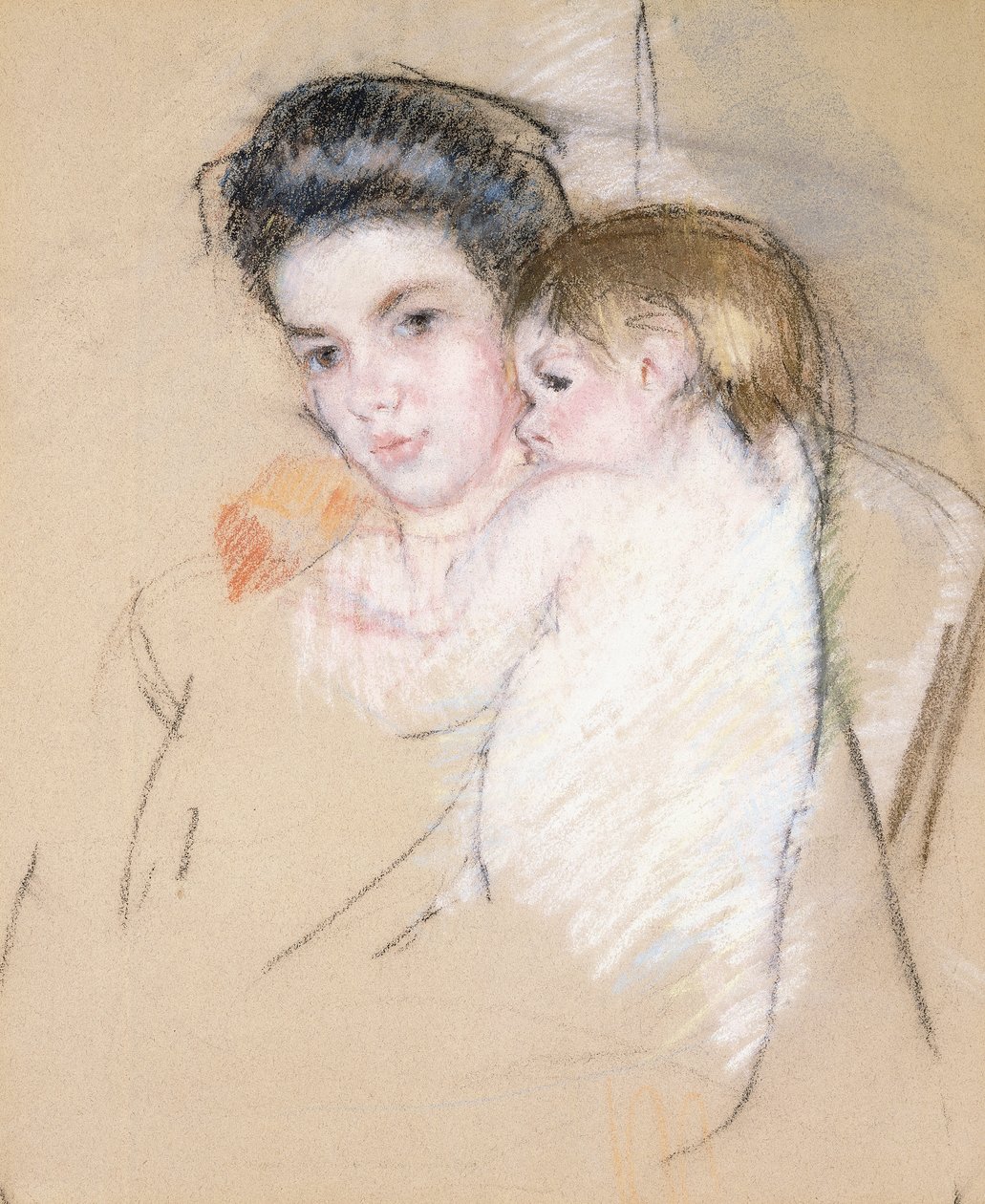 Mother and Nude Child by Mary Cassatt