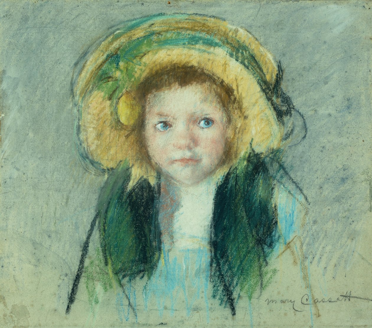 Portrait of a Young Girl in a Hat by Mary Stevenson Cassatt