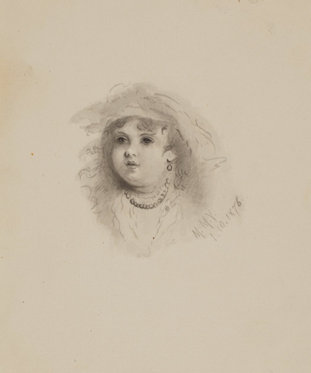 Untitled Head of a Child, 1876 by Mary Vaux Walcott