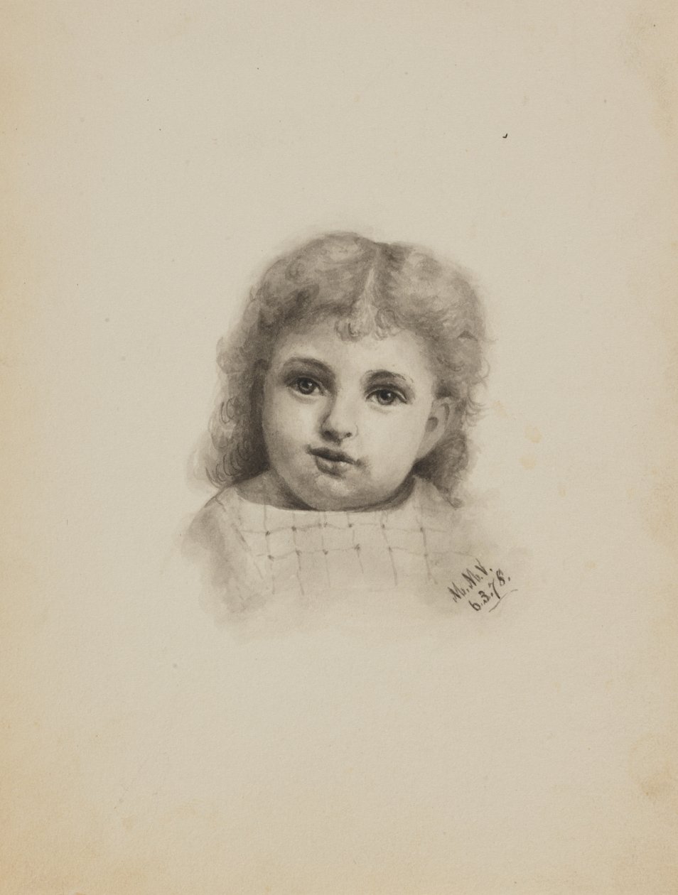 Untitled Head of a Child by Mary Vaux Walcott