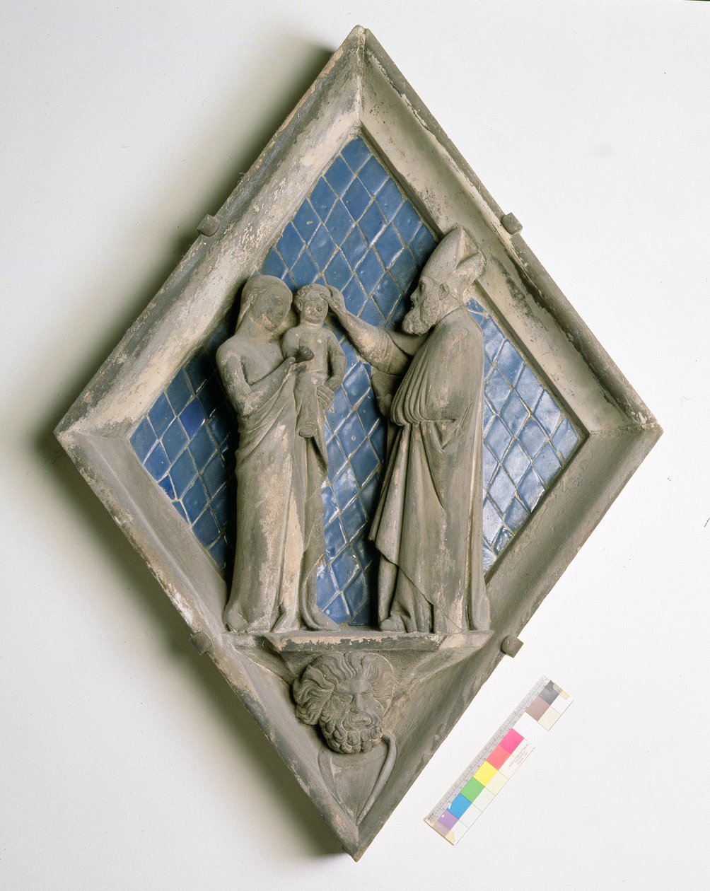 The Baptism, relief tile from the Campanile by Maso di Banco