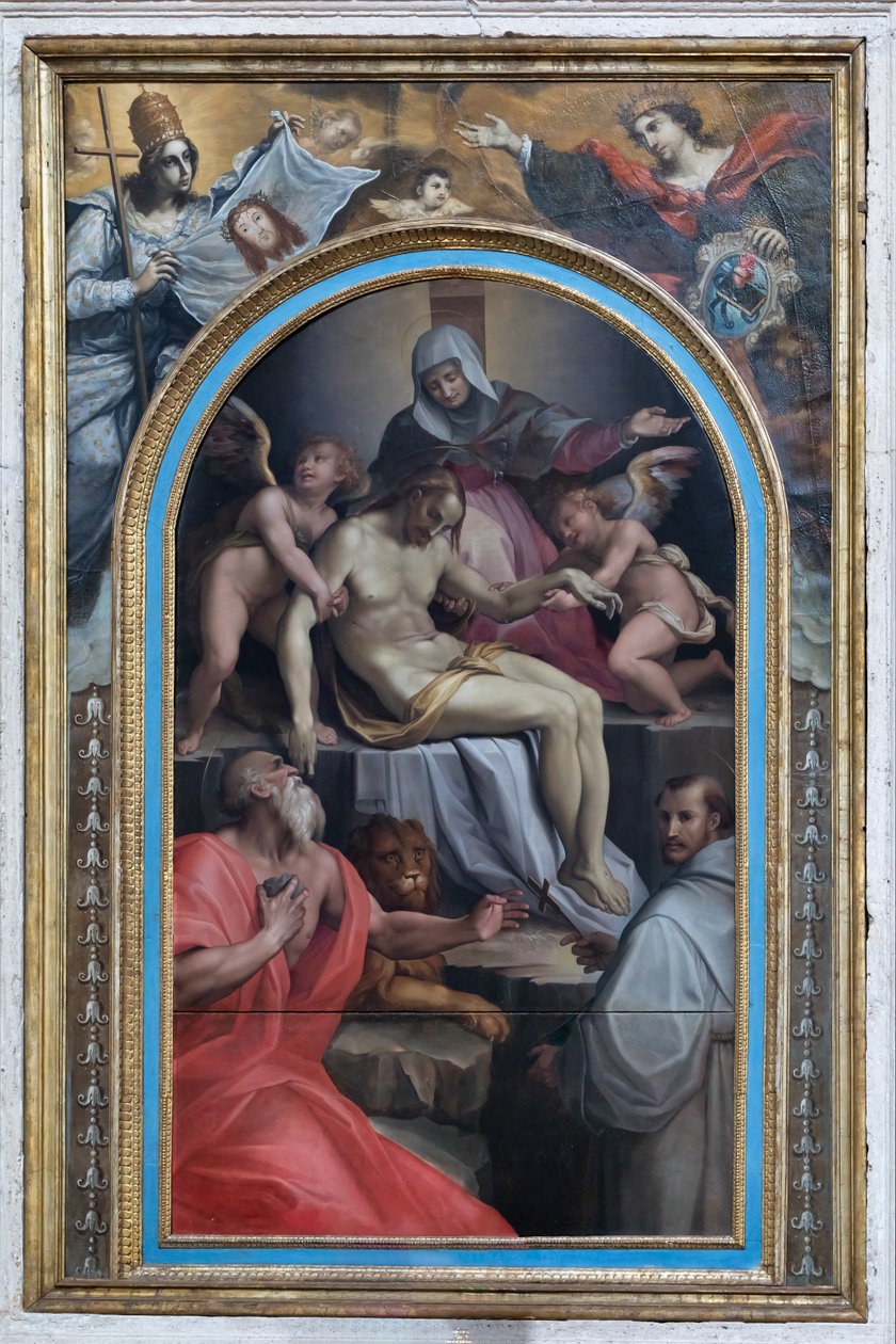 Deposition with Saints Girolamo and Francesco by Maso da San Friano