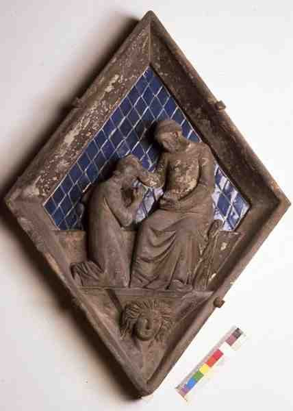 Penitence, relief tile from the Campanile by Maso di Banco