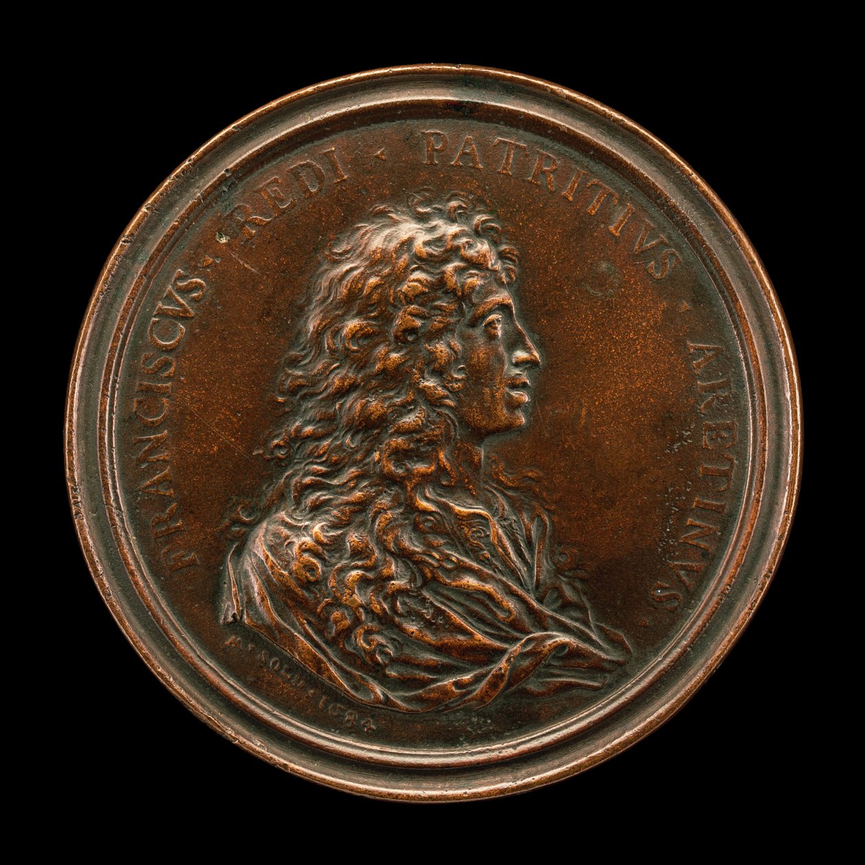 Francesco Redi, 1626-1697, Physician and Scientist [obverse], 1684 by Massimiliano Soldani