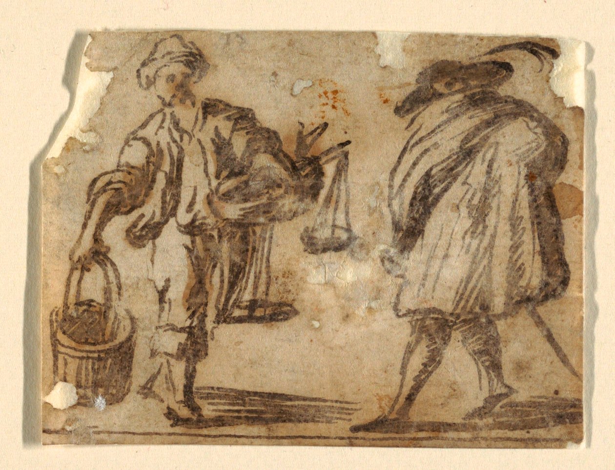 A Fish Peddler. A Gentleman. by Massimo Stanzione