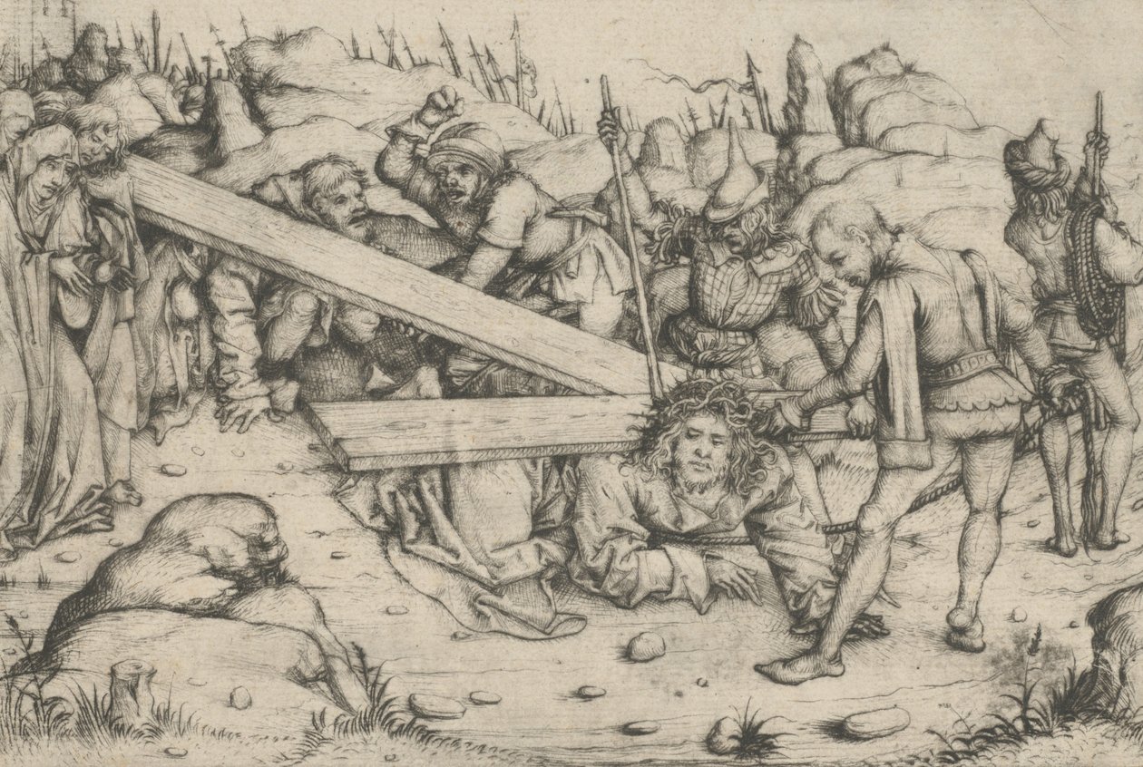 The Road to Calvary by Master of Amsterdam the Cabinet
