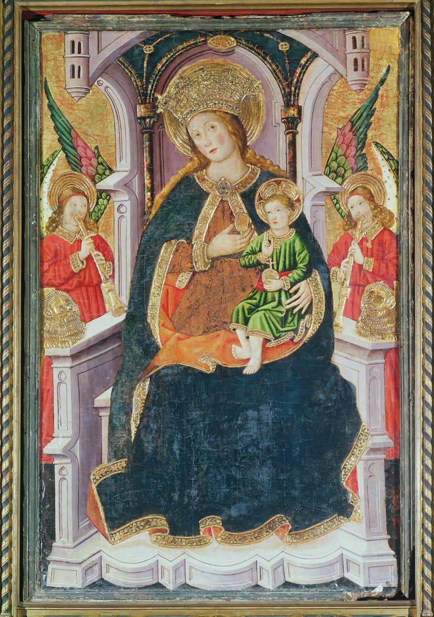 Virgin and Child with Angel Musicians by Master of Burgo de Osma