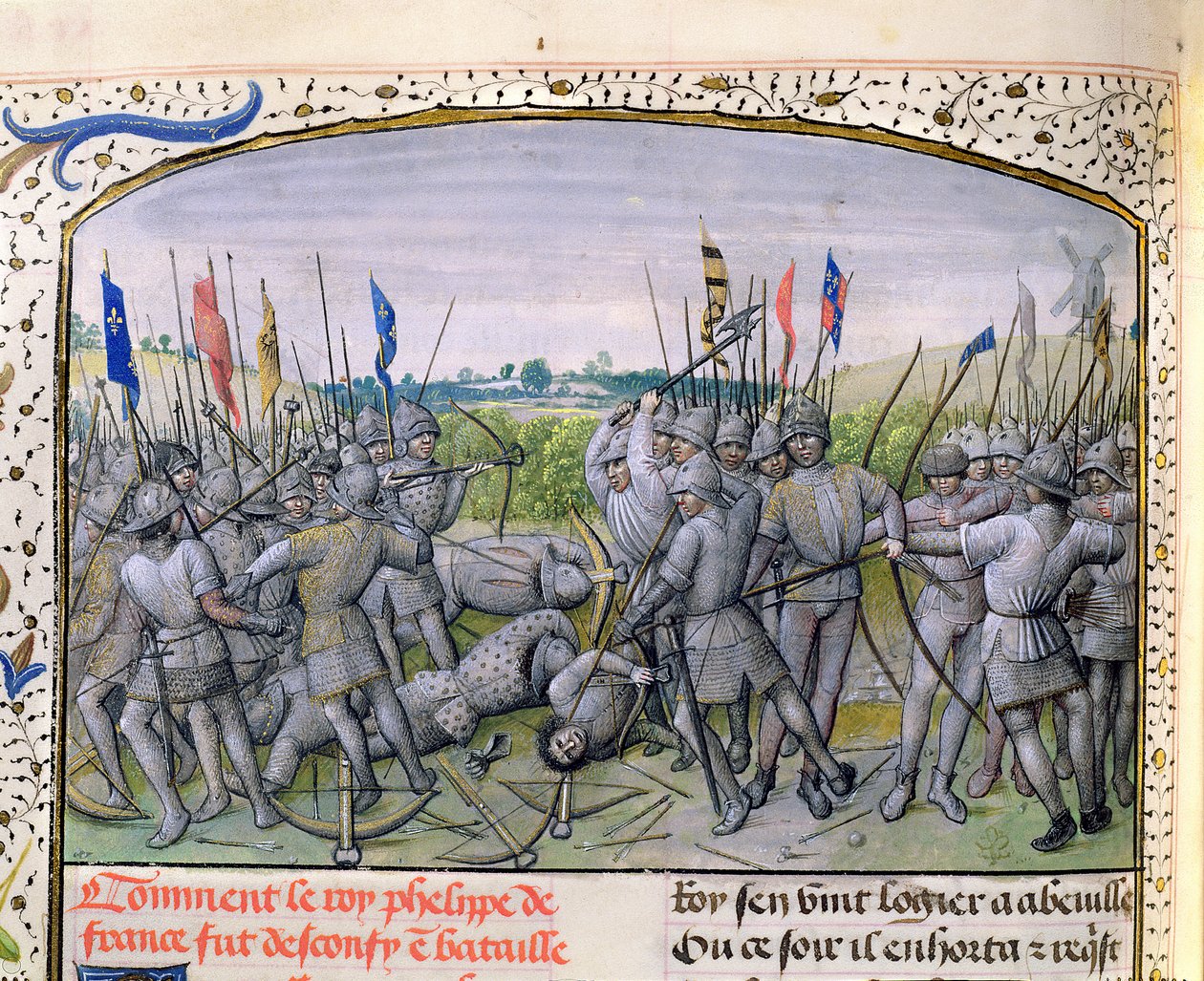 The Battle of Crecy in 1346, 1477 by Master of Mary of Burgundy