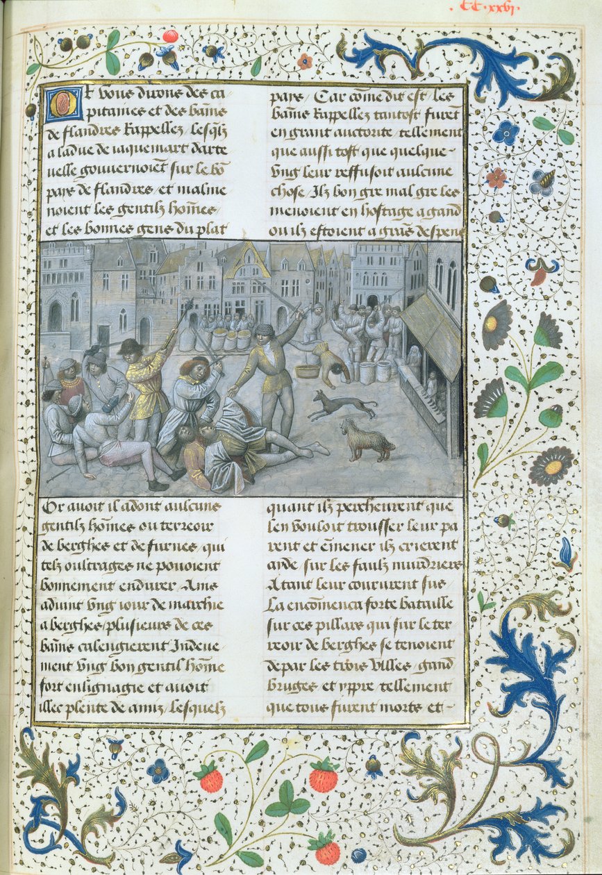 The Artevelde Family. Street Fighting in Ghent, 1477 by Master of Mary of Burgundy