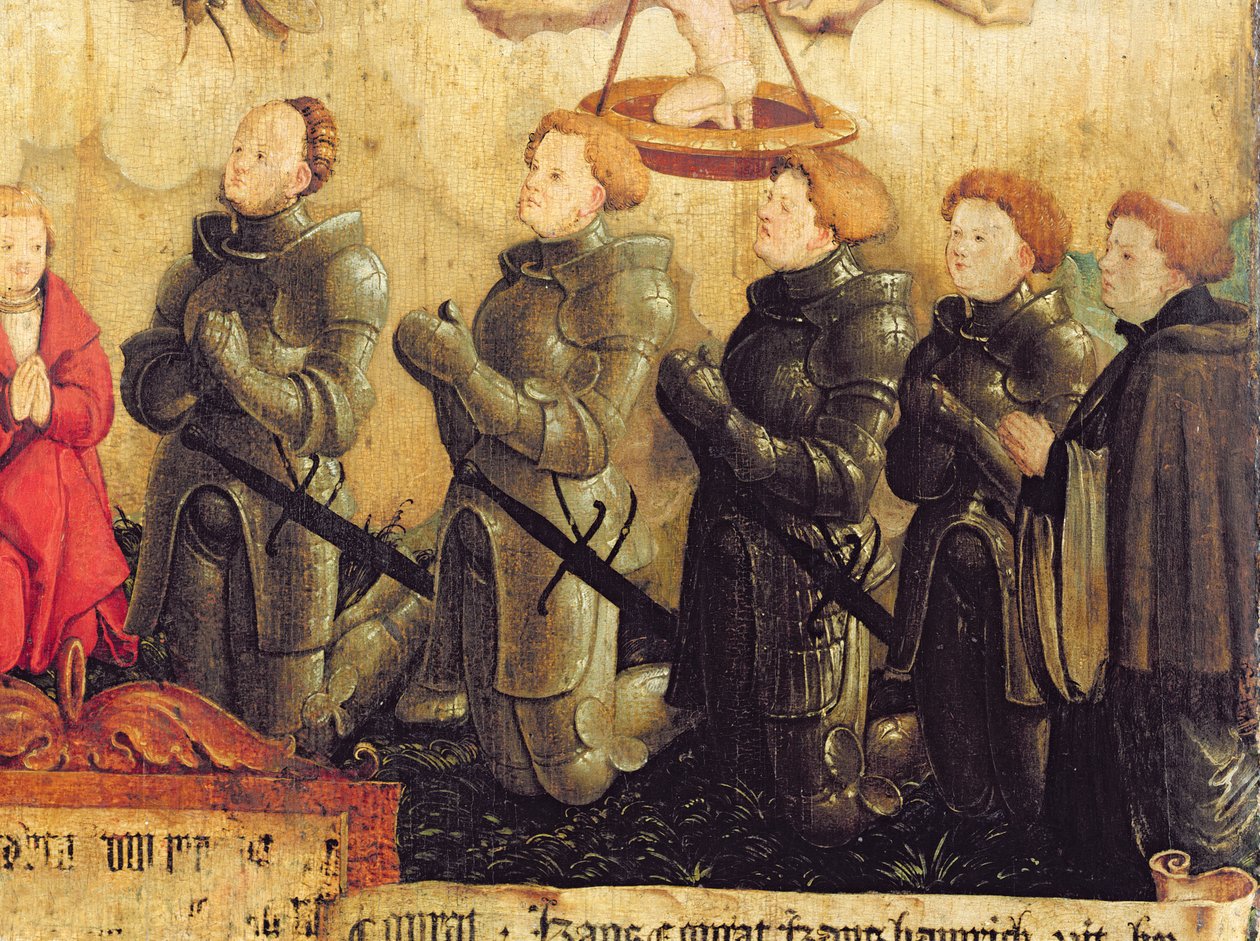 Kneeling Knights (detail) by Master of Messkirch