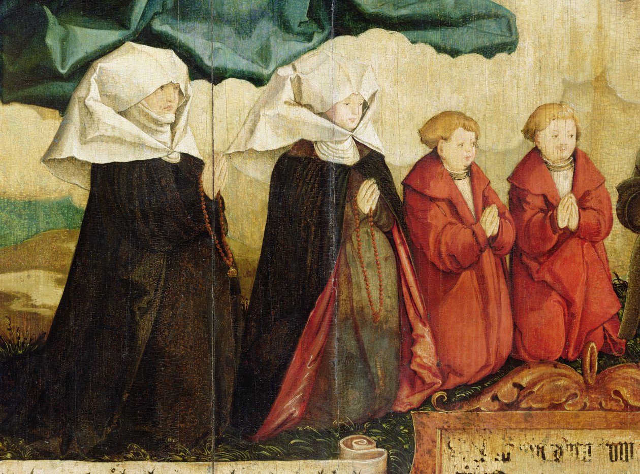 Kneeling Worshippers (detail) by Master of Messkirch