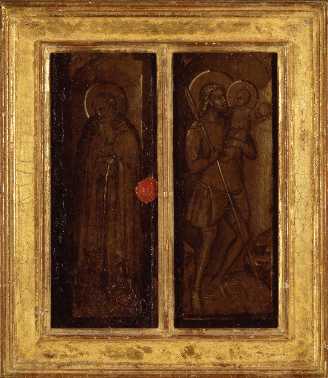Rear of Saints James, Anthony Abbot, Francis, and Ansanus, c.1385-90 by Master of Panzano