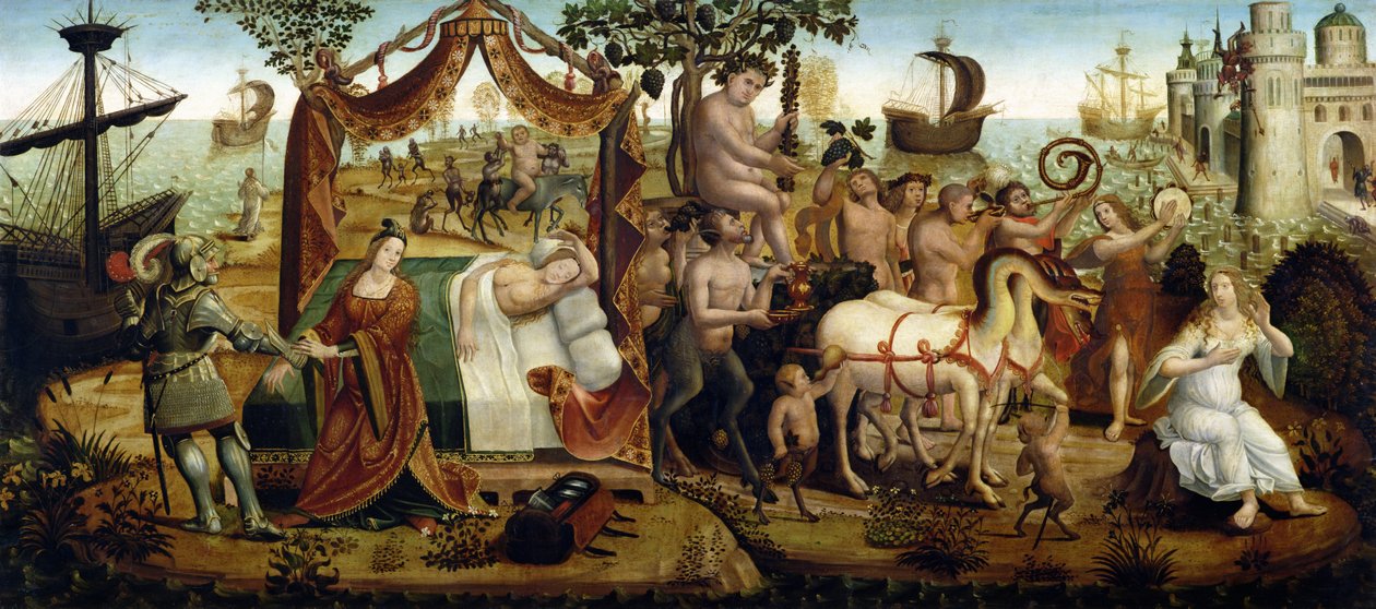 Ariadne in Naxos, from the Story of Theseus by Master of the Campana Cassoni