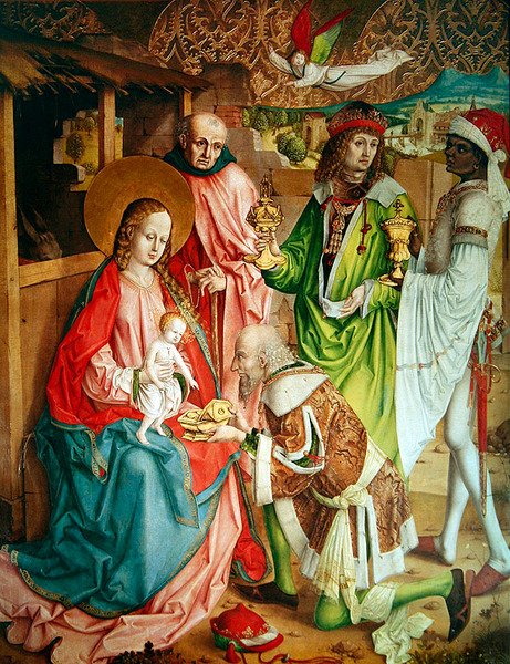 Adoration of the Magi, Far Right Panel from the Retable on the High Altar, 1480 by Master of the Carnation