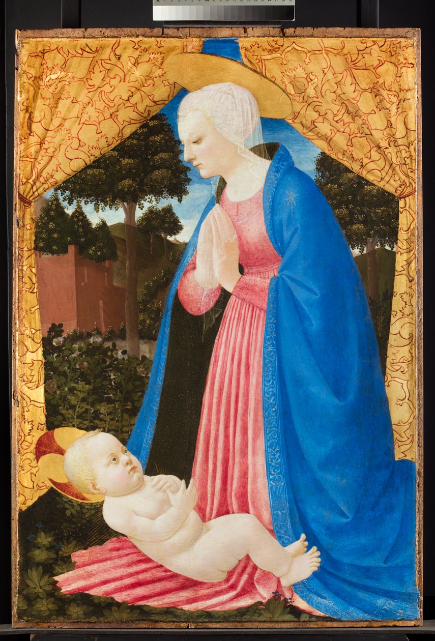 Virgin Adoring the Child by Master of the Castello Nativity