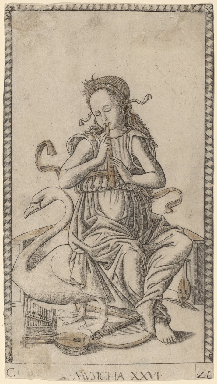 Musicha (Music) by Master of the E Series Tarocchi