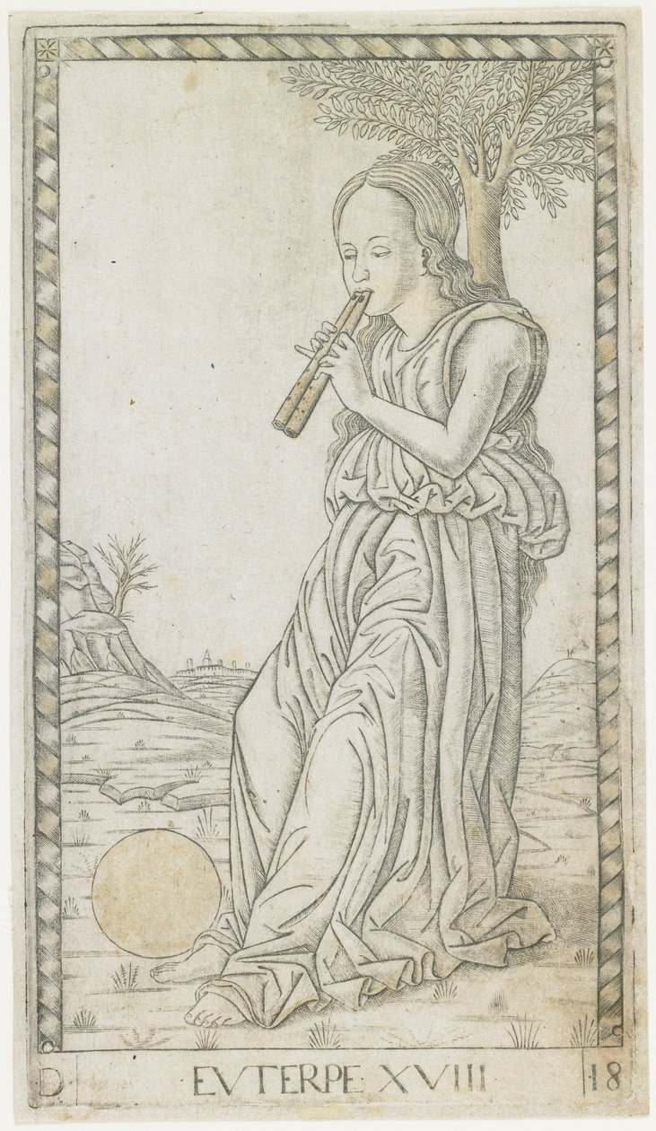 Euterpe, c.1465 by Master of the E Series Tarocchi Master of the E Series Tarocchi