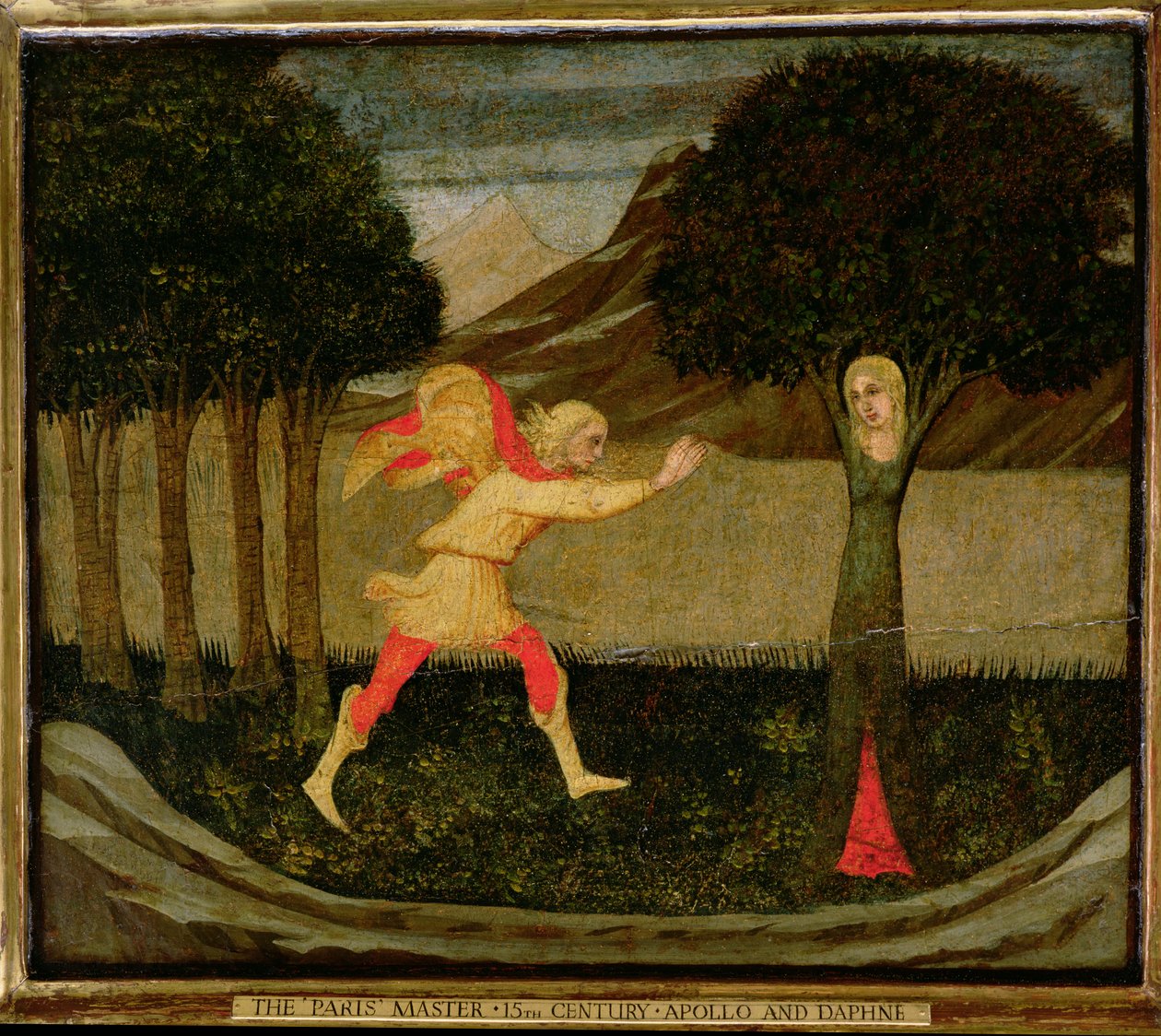 The Metamorphosis of Daphne (tempera on panel) by Master of the Judgement of Paris