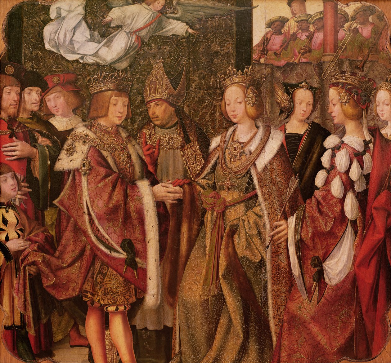 St. Ursula and Prince Etherius Making a Solemn Vow to Each Other (detail) by Master of the St. Auta Altarpiece