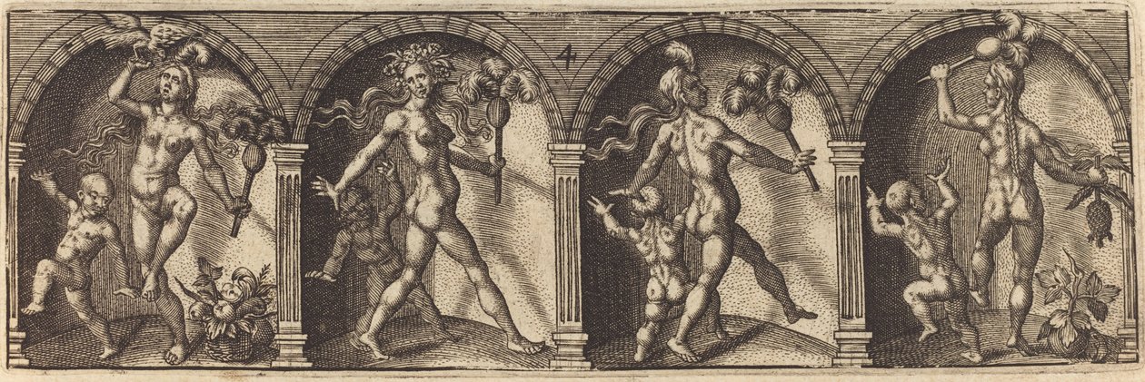 Various Portraits and Figures IV by Master AD