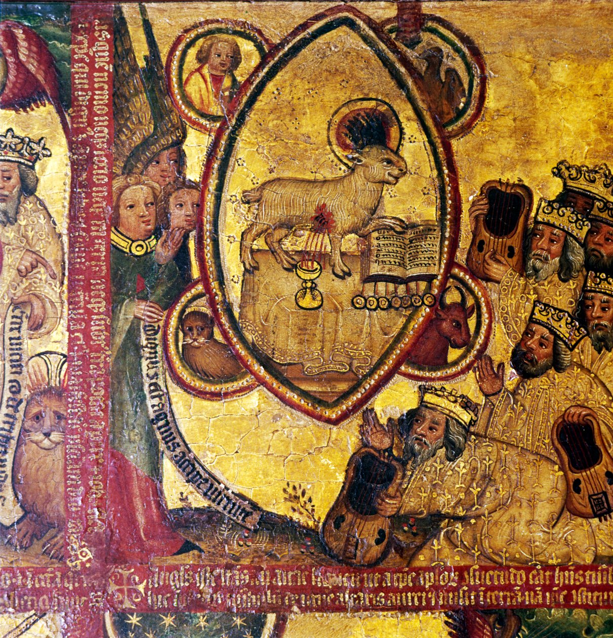 The Lamb, Holding the Book of the Seven Seals, Adored by the Elders, 14th-15th Century by Master Bertram of Hamburg