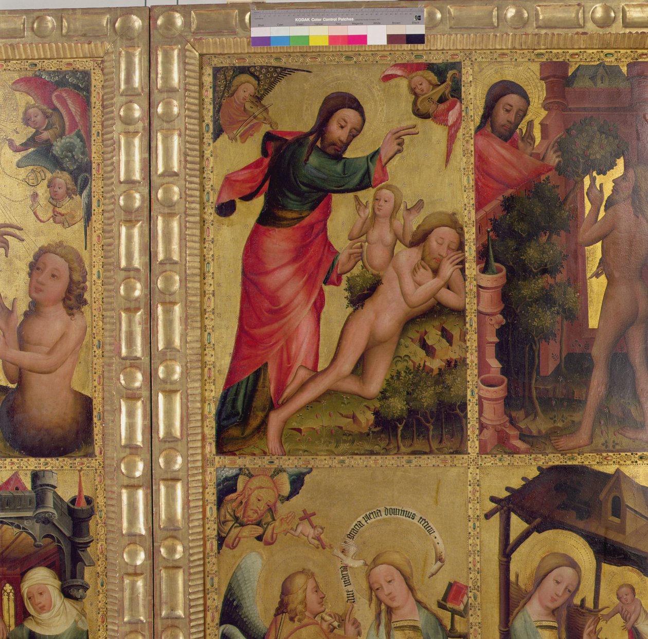 The Creation of Eve, a panel from the Grabower Altar, the High Altar of St. Petri in Hamburg by Master Bertram of Minden