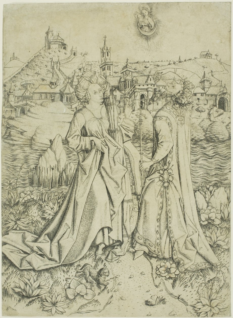 Augustus and the Sibyl by Master E.S.