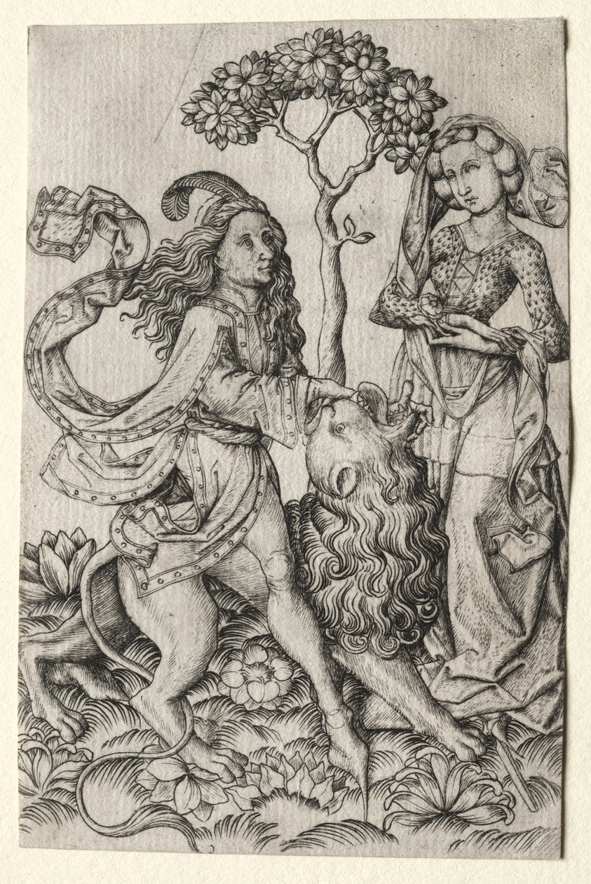 Samson Rending the Lion by Master ES