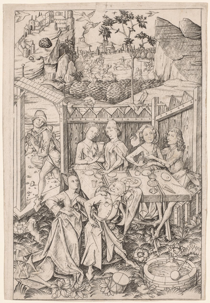 The Garden of Love (Large Plate) by Master ES