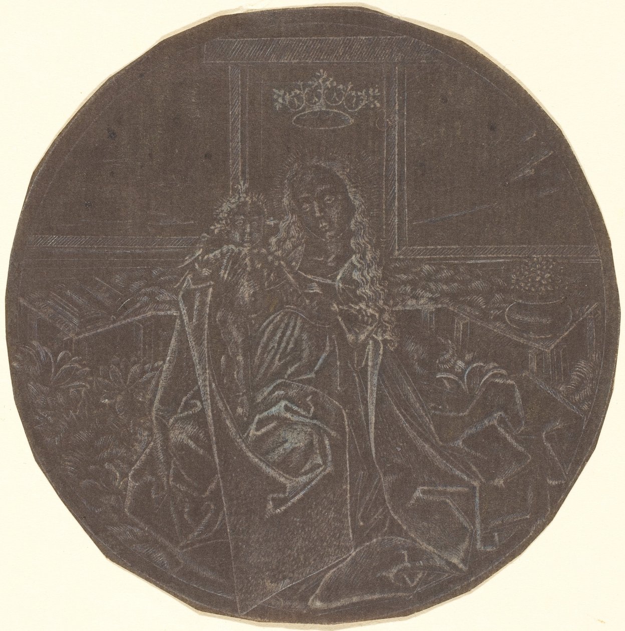 The Madonna and Child in a Garden by Master E.S. Facsimile