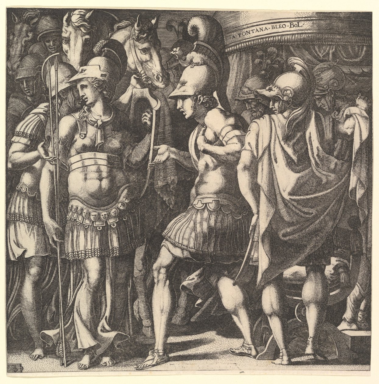 Alexander Welcoming Thalestris and the Amazons, mid-16th century by Master FG