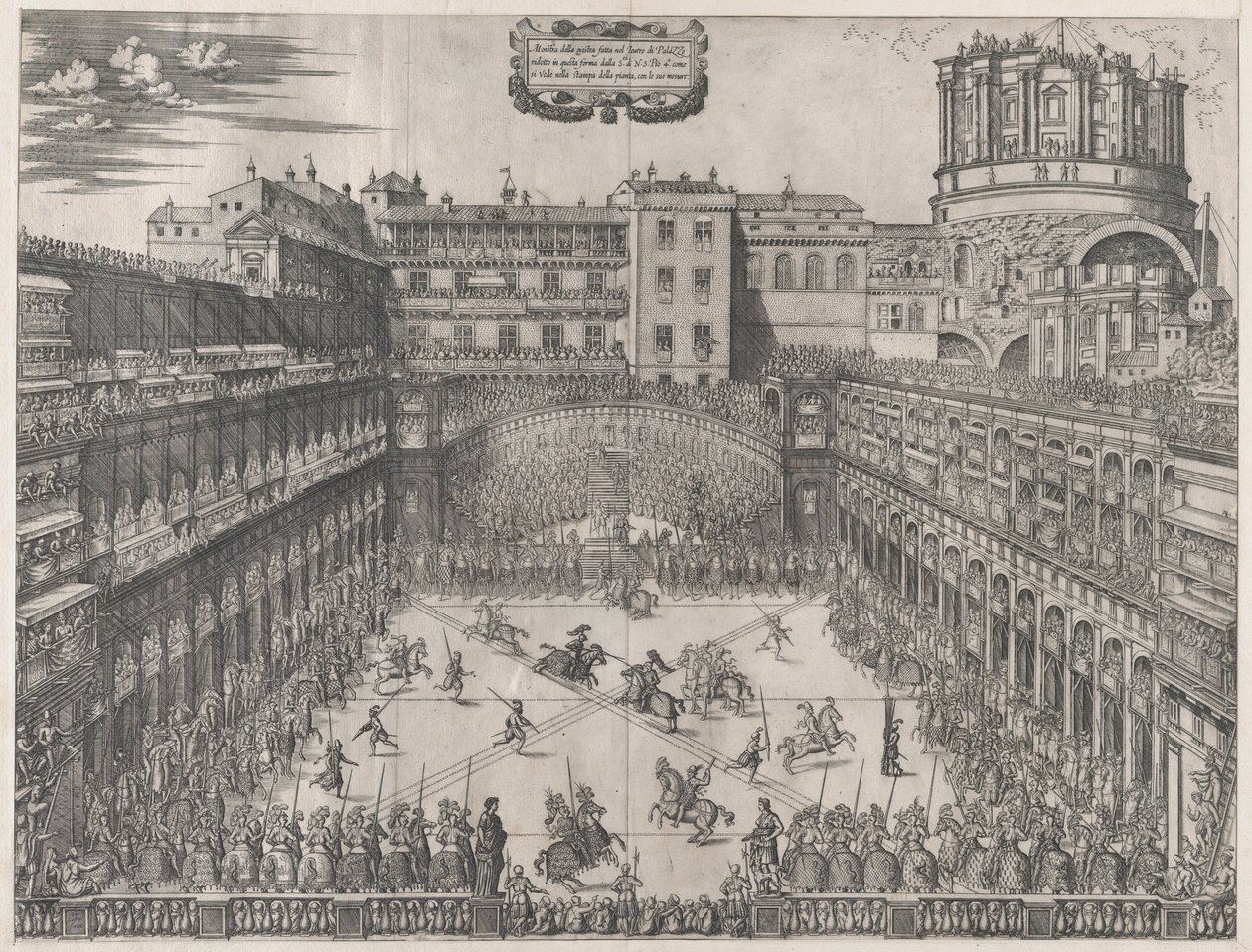 Speculum Romanae Magnificentiae: Vatican Tournament, 1565 by Master HCB