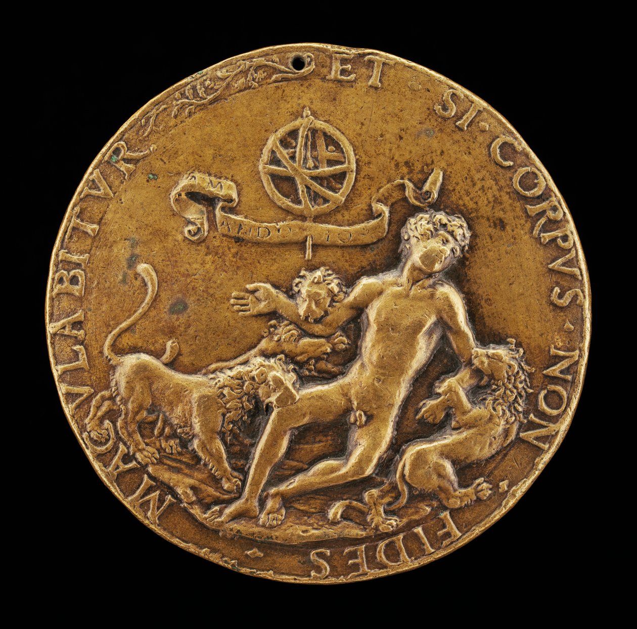 An Allegory of Faith: Lions Devouring a Nude Youth by Master IO.FF.