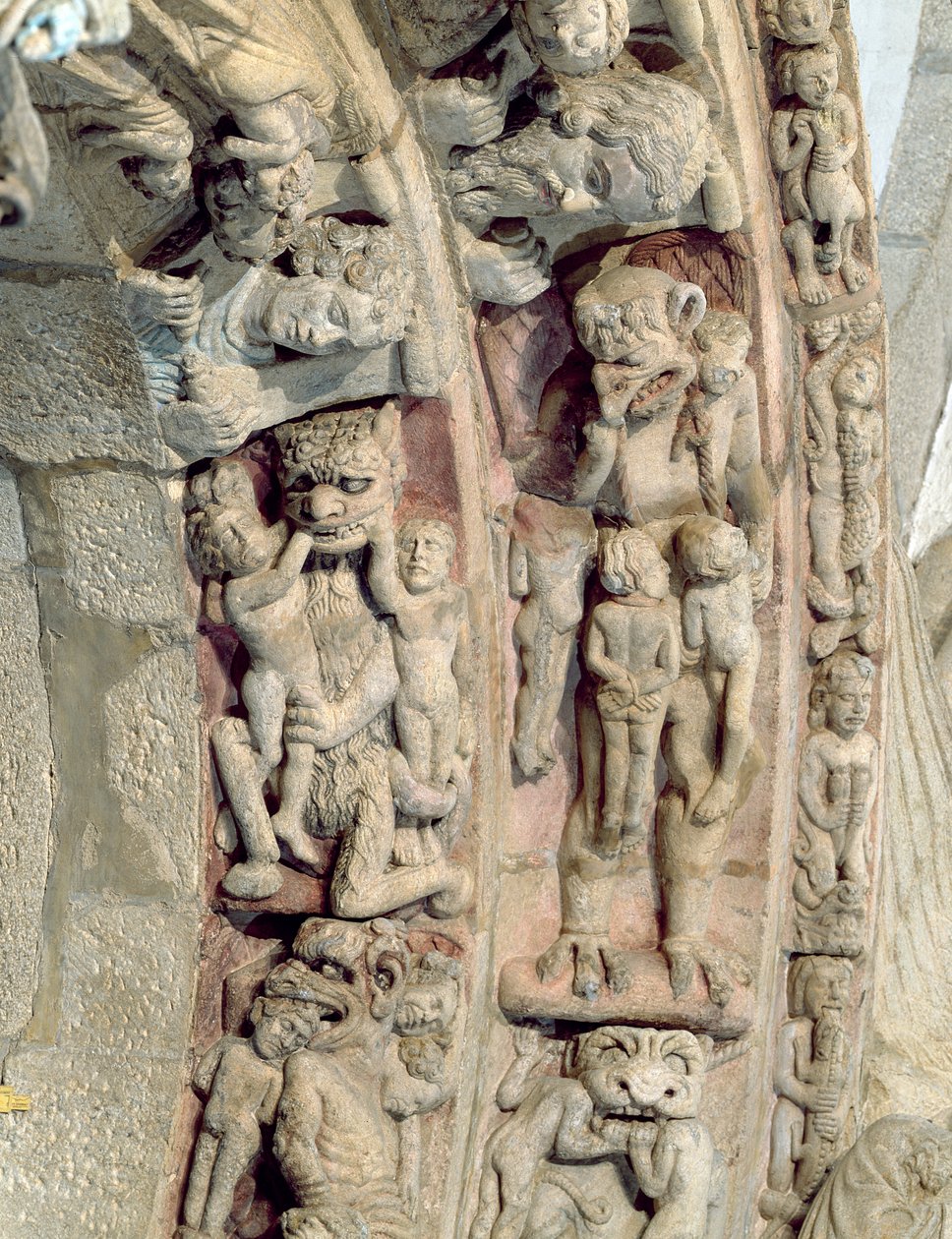 Portico de la Gloria with Scenes of Hell (detail) by Master Mateo