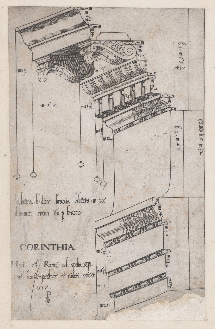 Speculum Romanae Magnificentiae: Entablature from the Forum of Trajan ...