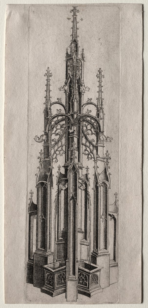 Design for a Gothic Fountain by Master W with the Key