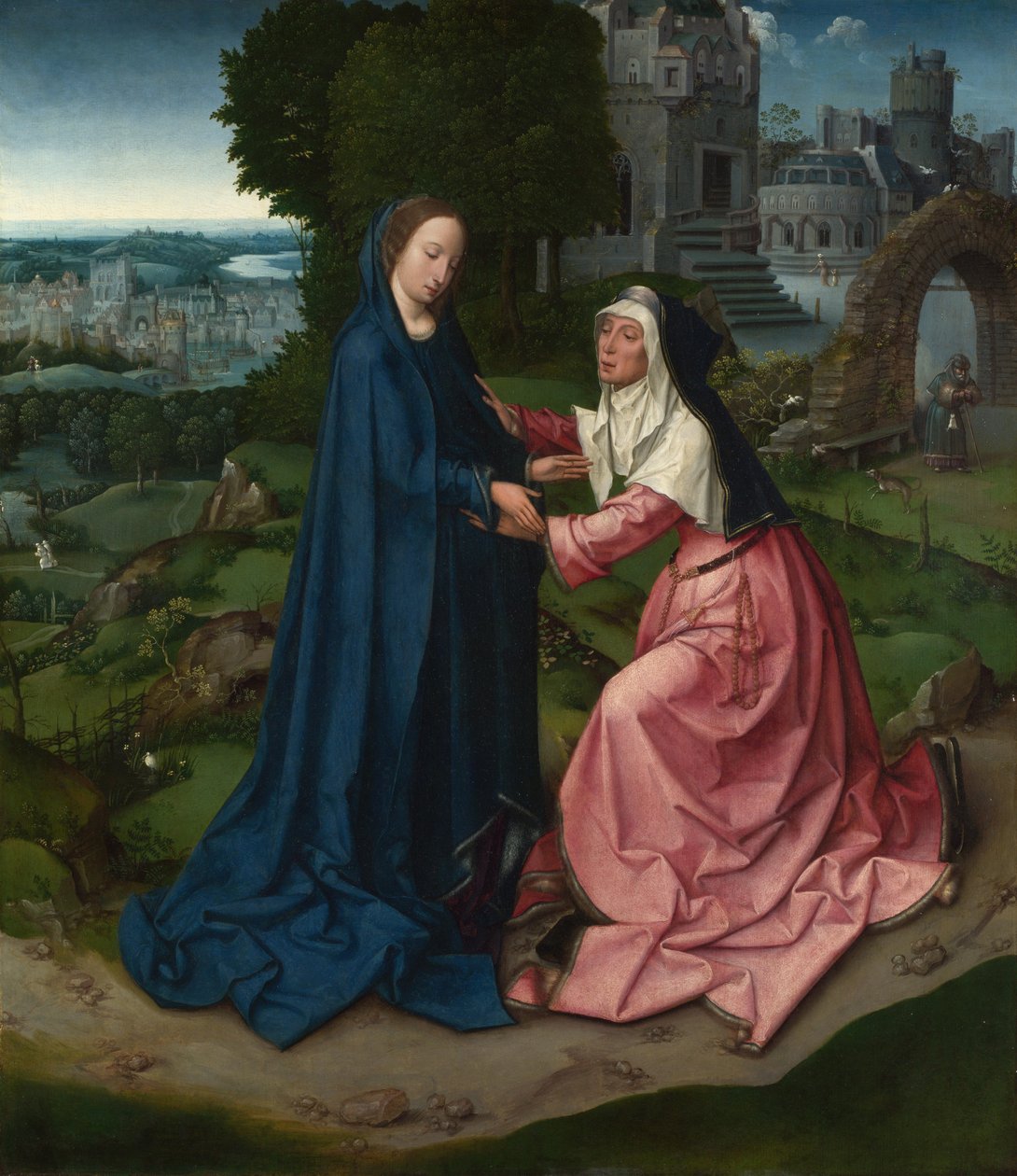 The Visitation of the Virgin to Saint Elizabeth. Panel from an Altarpiece by Master of 1518