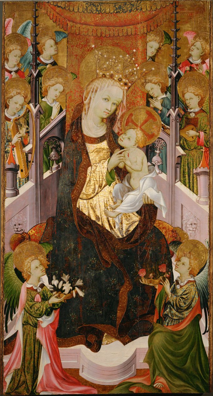 Virgin and Child Surrounded by Angels by Master of Burgo de Osma