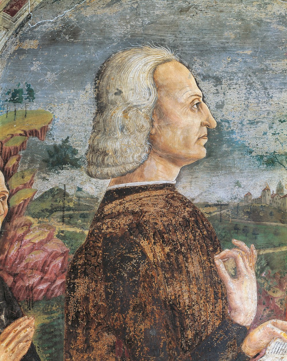 Chapel of St Margaret of Antioch, Portrait of Guglielmo VIII Paleologo, Marquis of Monferrato, Fresco by Master of Crea
