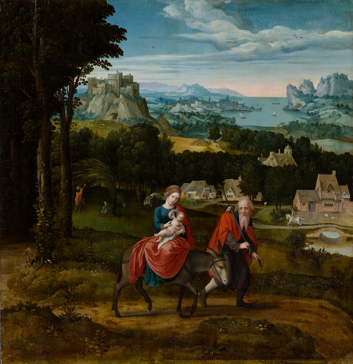 The Flight into Egypt, circa 1530-1535 by Master of Female Half Lengths