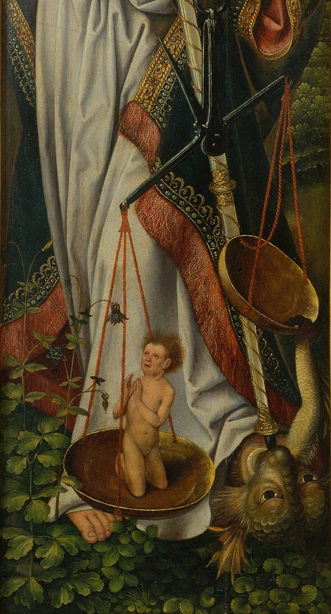 Triptych of the Baptism of Christ (detail) by Master of Frankfurt