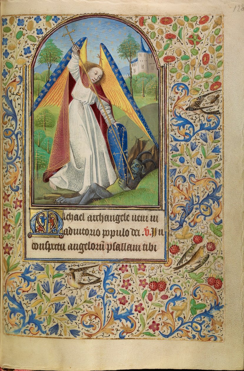 Saint Michael Battling the Devil by Master of Jacques of Luxembourg