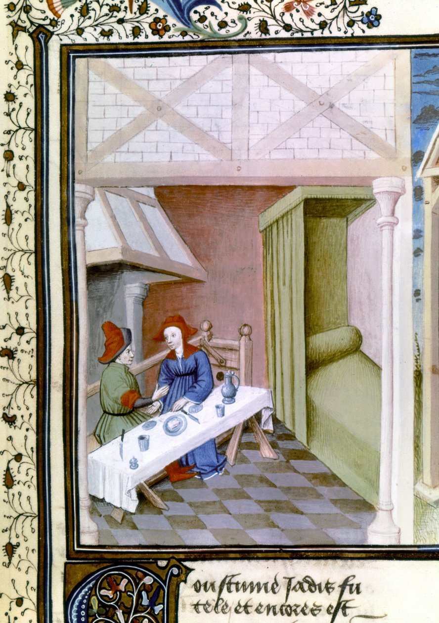 A Scene from the Decameron, Salabetto and Iancofiore by Master of Mansel