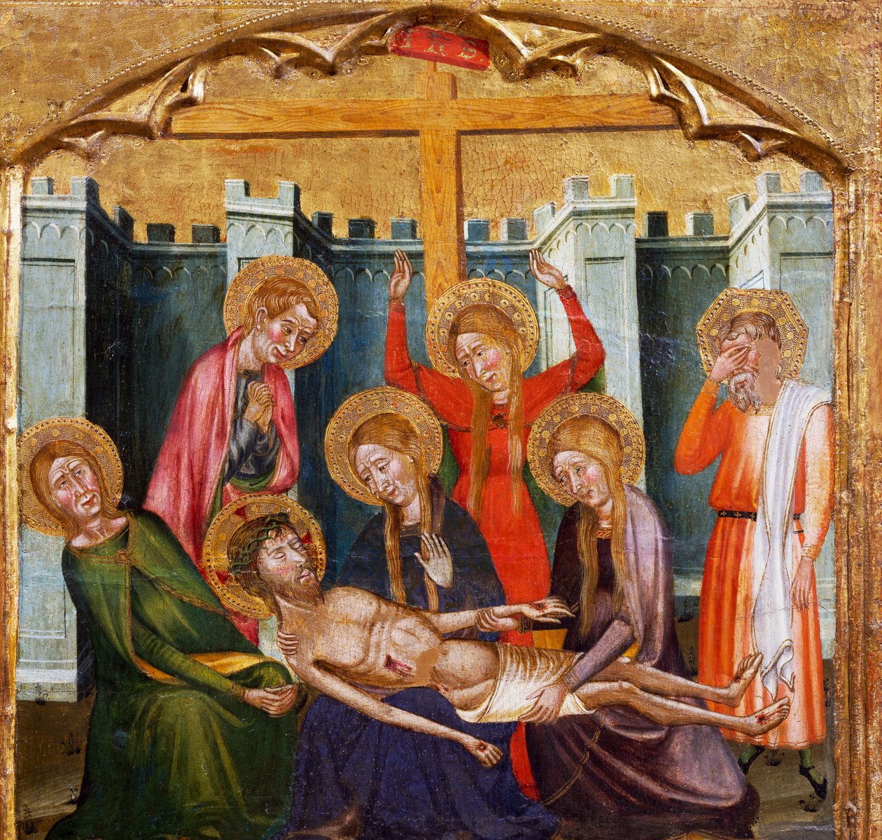 Deposition in the Tomb, by the Master of Rubio, predella of the altarpiece from the Church of Santa Maria, Rubio by Master of Rubió