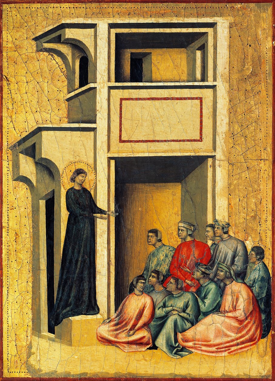 Saint Cecilia converting soldiers of prefect (detail), circa 1304, by Master of Saint Cecilia by Master of Saint Cecilia